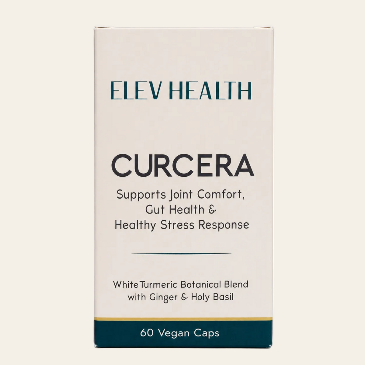 Curcera white turmeric supplement Box, 60 vegan capsules